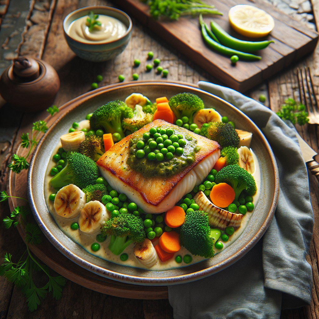 Fish Filet with Green Banana Biomass